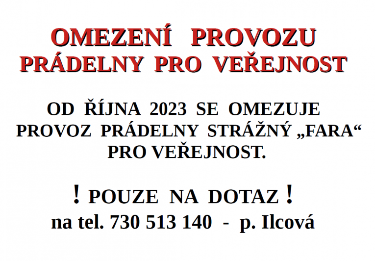 OMEZENÍ PROVOZU